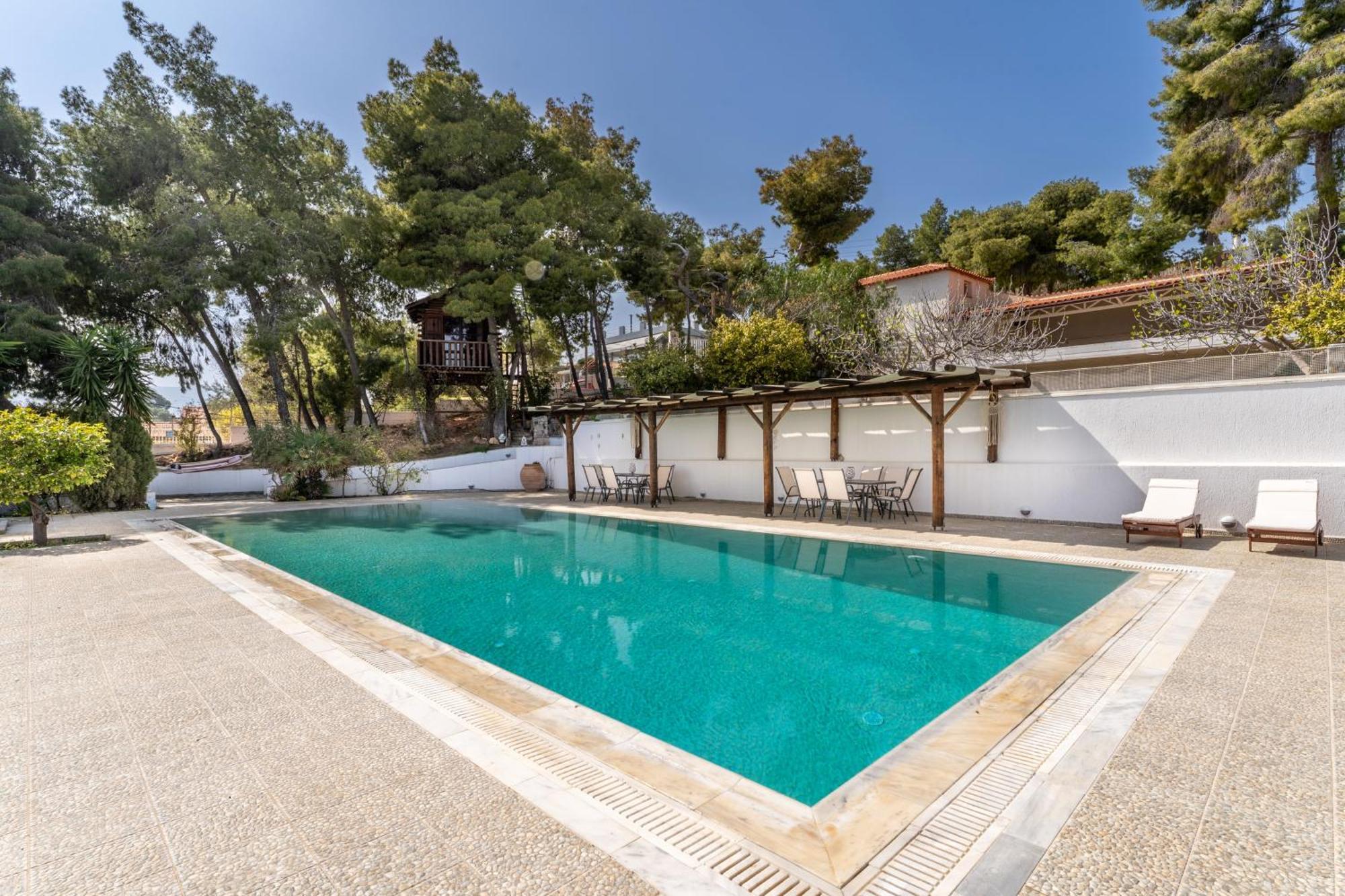 The House Of Gratitude - Poolside Retreat Villa Loutra Oraias Elenis Exteriör bild