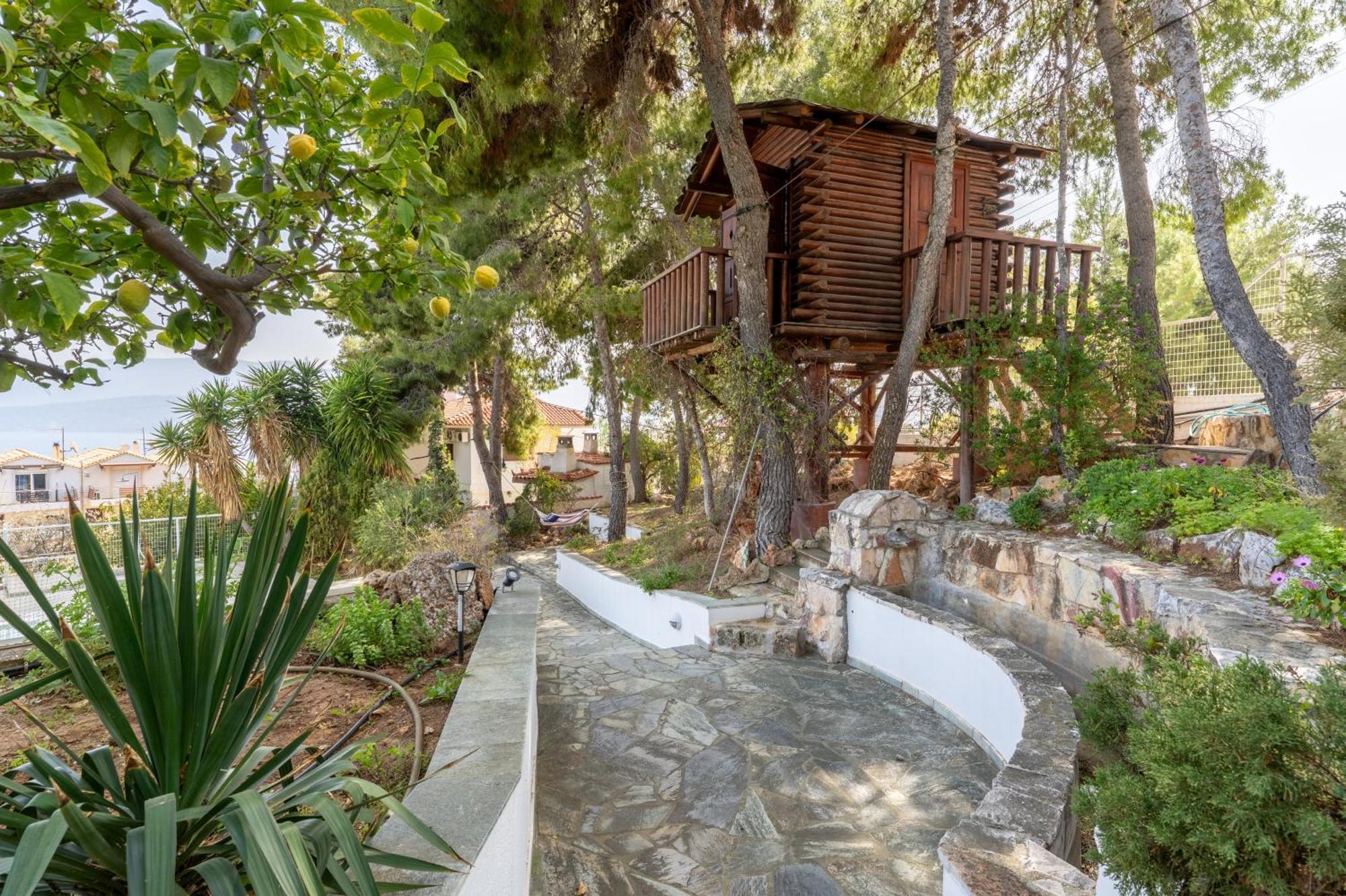 The House Of Gratitude - Poolside Retreat Villa Loutra Oraias Elenis Exteriör bild